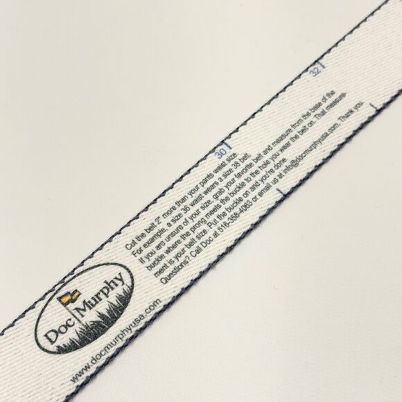 NWT Doc Murphy Men Canvas Leather Sizable Golf Casual Belt American Flags USA - Picture 7 of 9